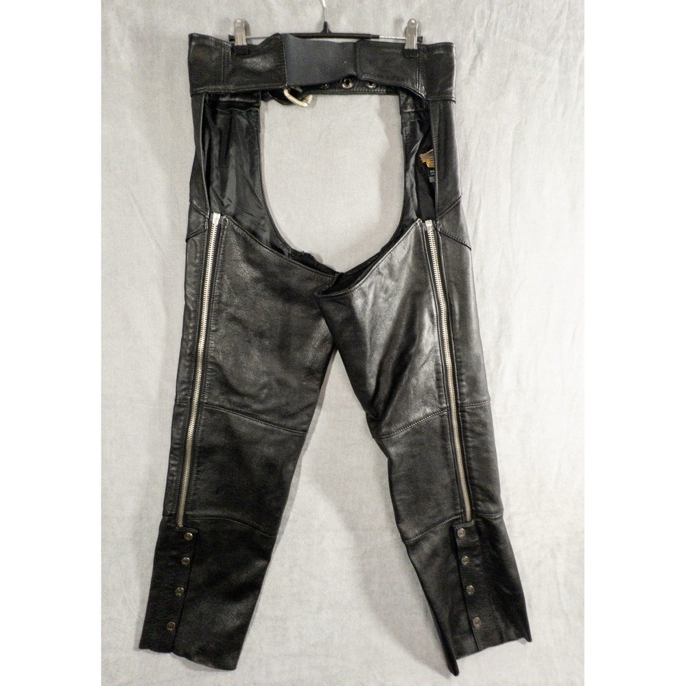 Vtg Harley Davidson Leather‎ Motorcycle Chaps Womens Medium Bikercore